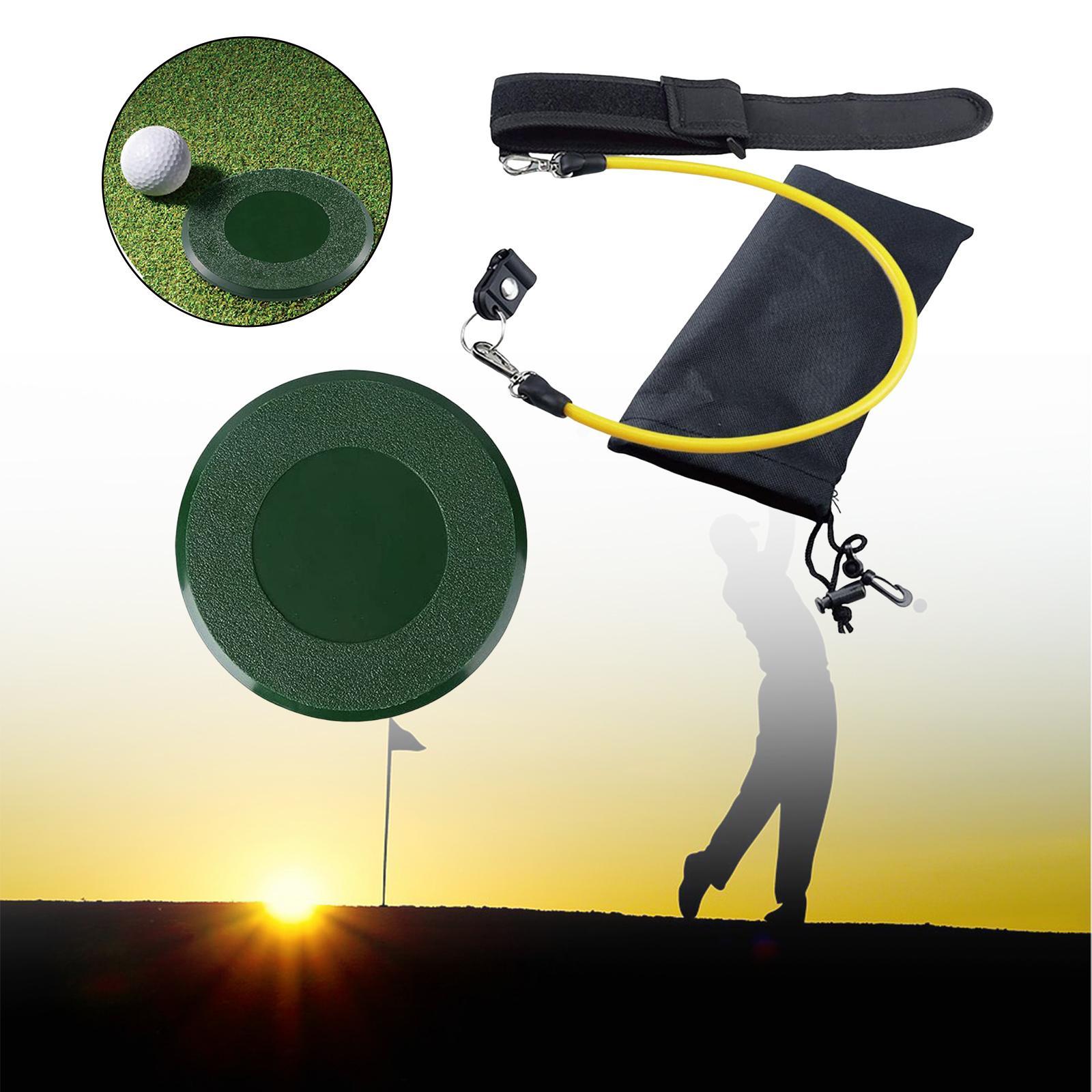 Golf Swing Trainer Training Aid Posture Elastic Resistance Rope with Golf Cover for Indoor Outdoor