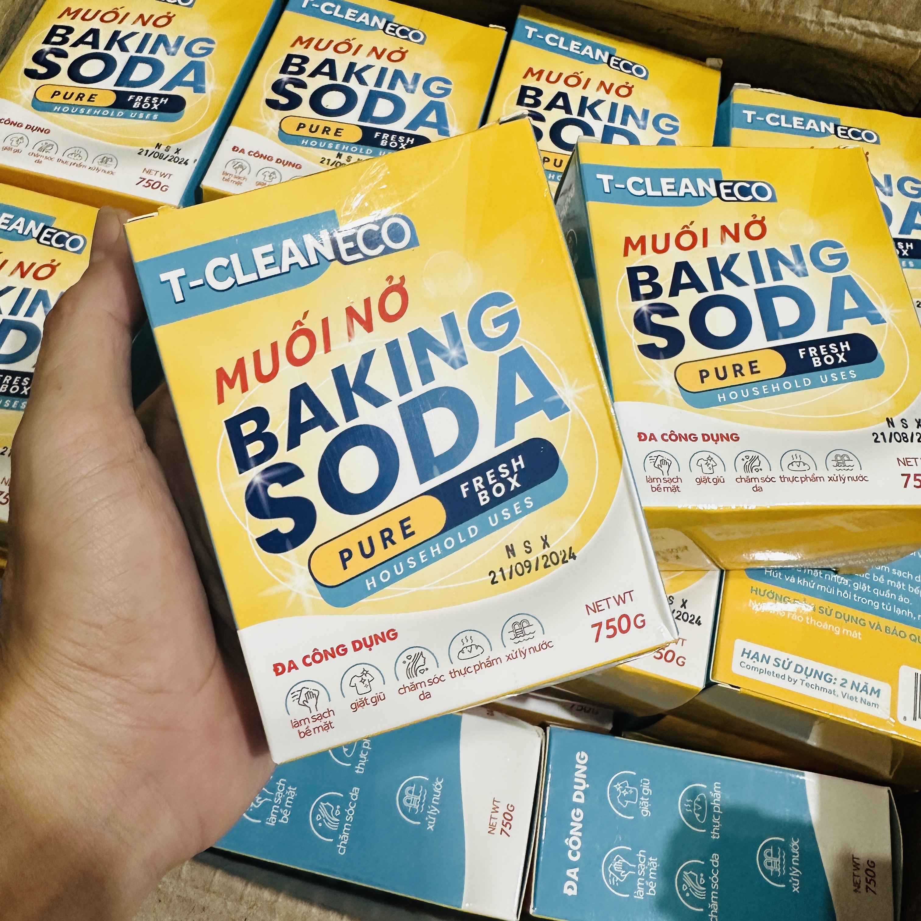 Baking Soda T-Clean 750g - Đa Công Dụng - Rửa Rau Quả - Thực Phẩm - Khử Mùi - Thông Cống - Làm Mềm