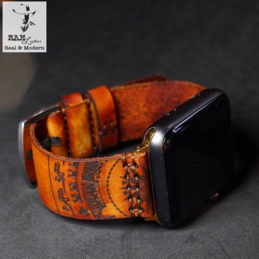 Tổng hợp dây đồng hồ da bò thảo mộc trống đồng đơn bền chắc - chính hãng RAM Leather