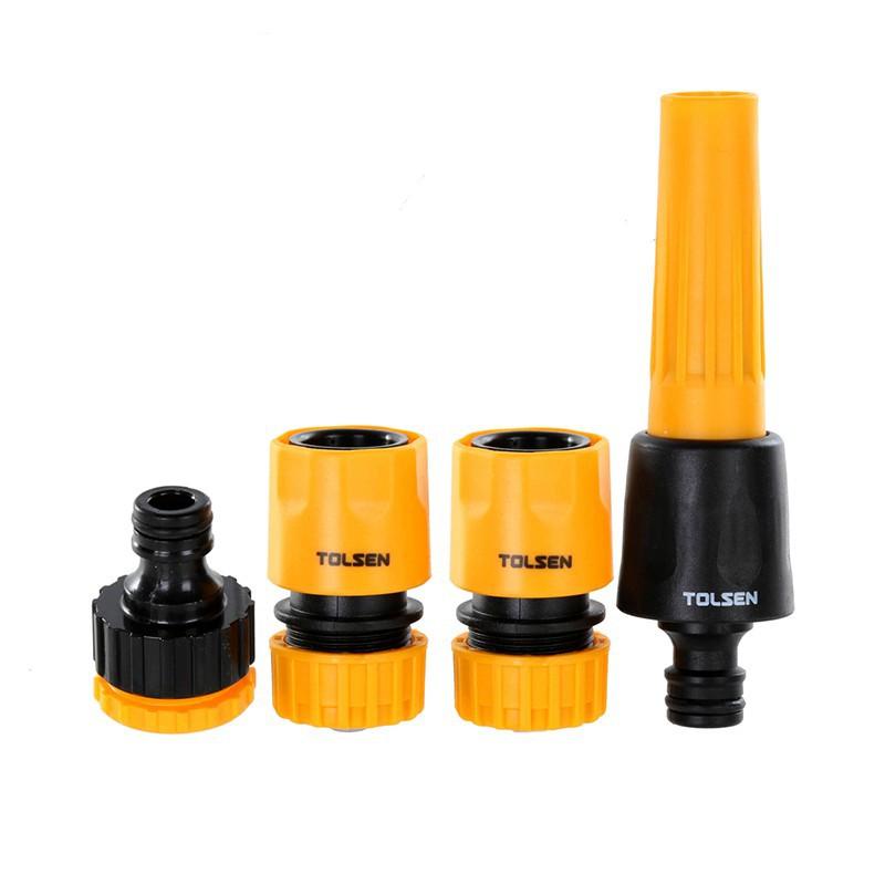 Đầu Nối Ống Nước + Vòi Xịt 1/2&quot; Bộ 4 Món Tolsen