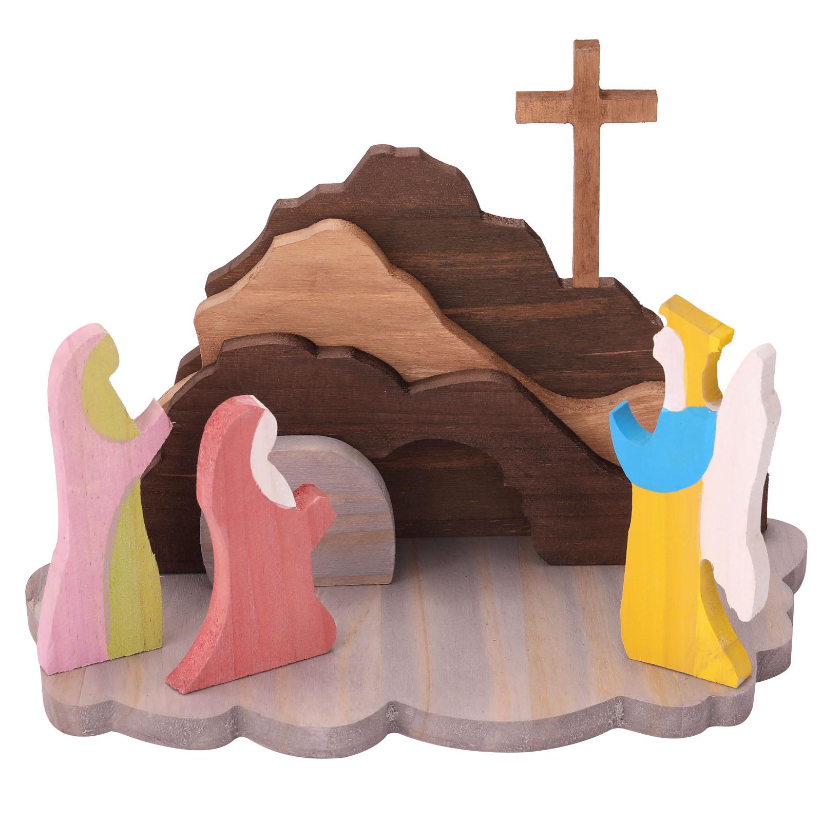 Mô hình trang trí bằng gỗ cho cảnh lễ phục sinh