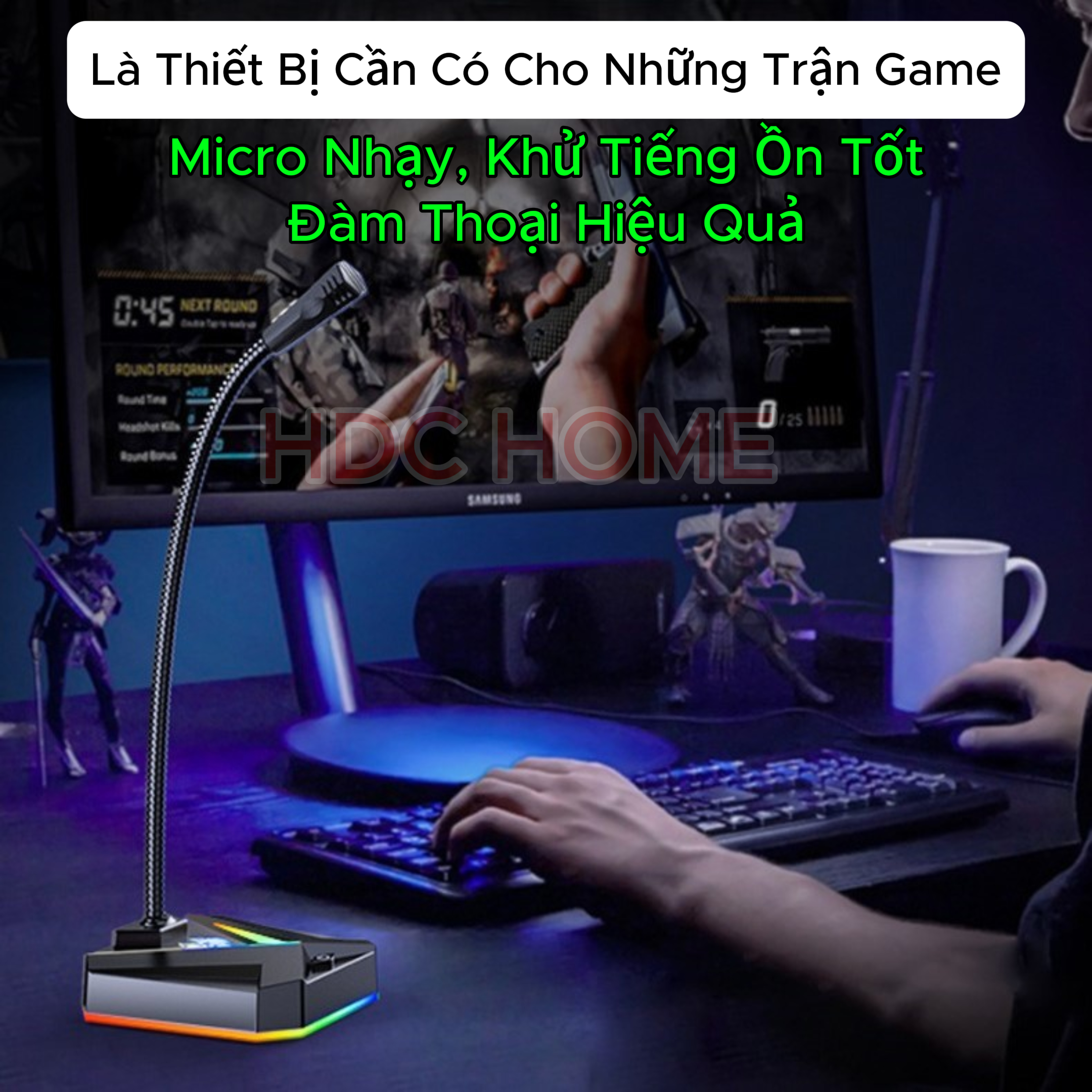 Micro Thu Âm MK10 Lọc Tiếng Ồn Cho Máy Tính Bàn, Laptop, PC Dùng Để Đàm Thoại, Dạy Học Online, Chơi Game - Hàng Nhập Khẩu