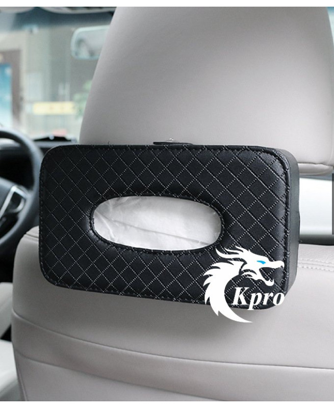 HỘP KHĂN GIẤY BẰNG DA TREO DÀNH CHO XE Ô TÔ
