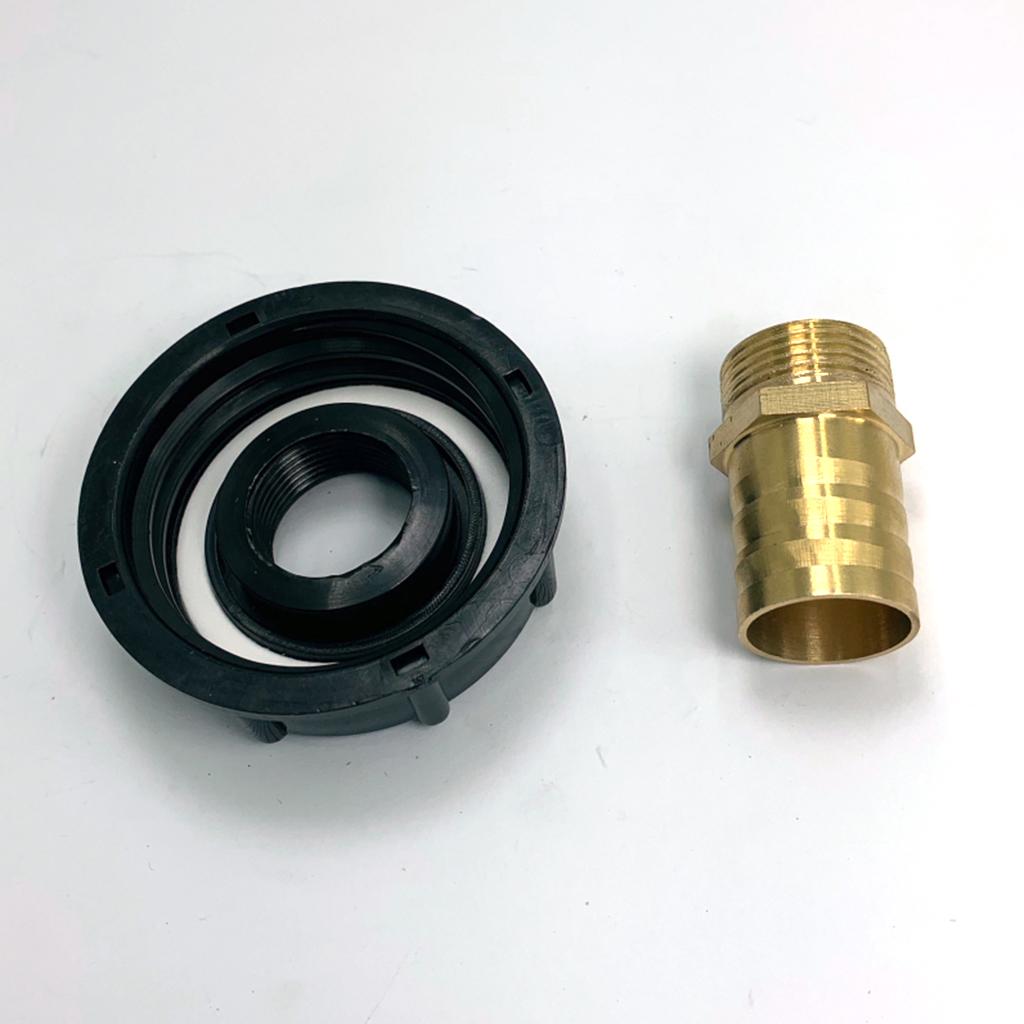 3Pcs IBC 1000L Water Tank Connector 1/2'' 1'' 3/4'' Brass Hose Valve Adapter