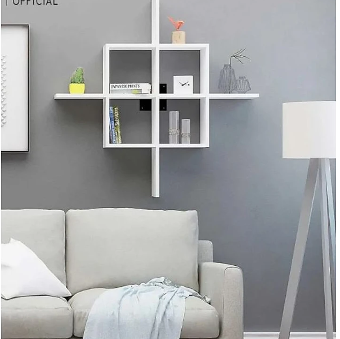 Kệ Gỗ Trang Trí Treo Tường Phá Cách Tundo CTKT505 KT 79x79x19.6cm