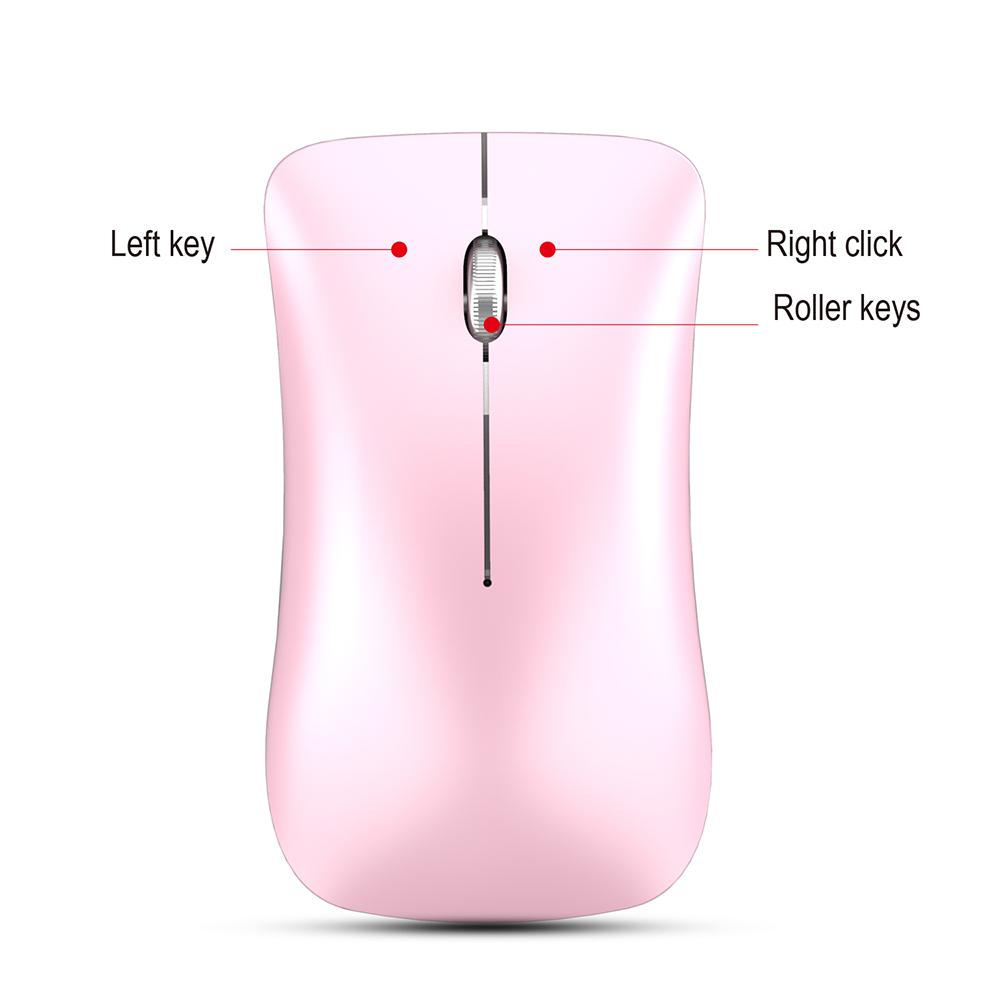 Chuột không dây HXSJ T23 công thái học 4.0 BT 2.4Ghz Cảm biến quang