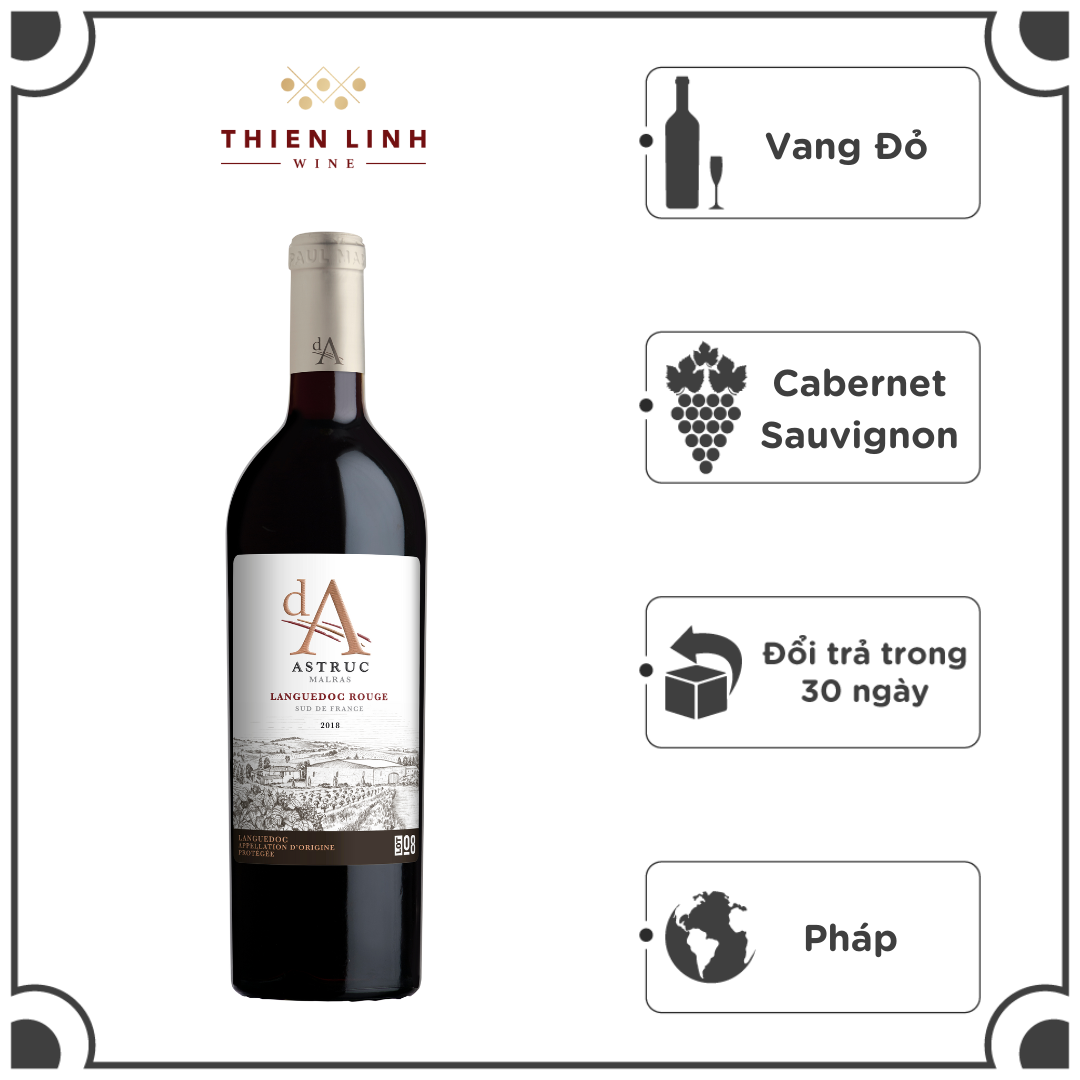 Rượu Vang Đỏ Pháp Da Astruc Languedoc Rouge