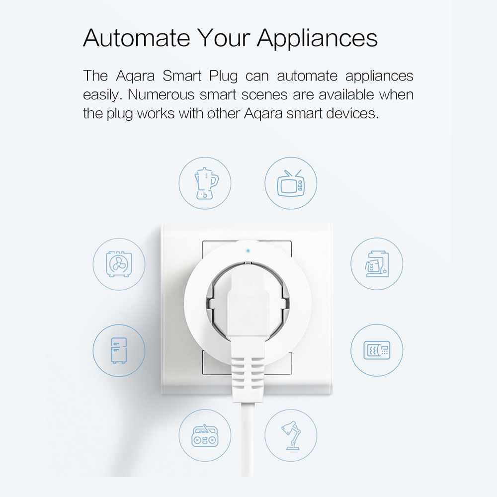 Ổ cắm thông minh Aqara Smart Plug SP-EUC01 chuẩn EU - Bản Quốc Tế - Hàng Chính Hãng