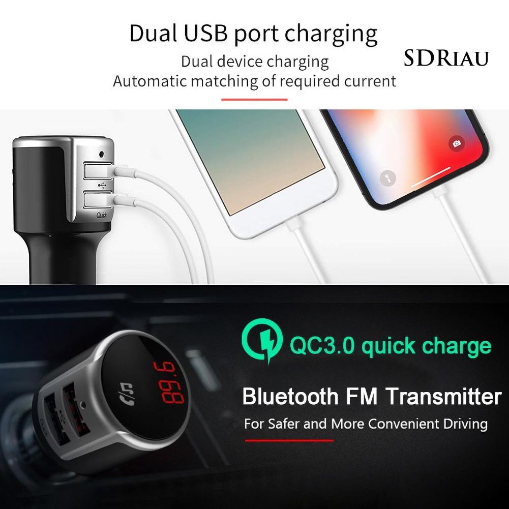 Máy Nghe Nhạc Mp3 Cầm Tay Qcd33 Cho Xe Ô Tô Kèm Phụ Kiện