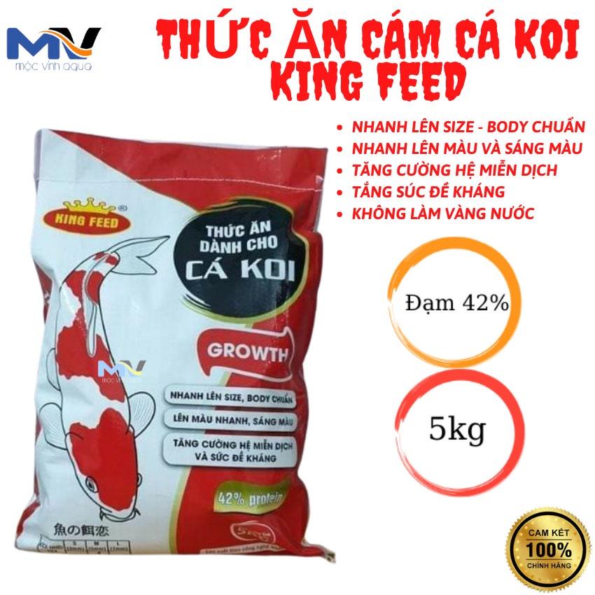 Cám cá koi King Feed siêu tăng trưởng 42% đạm, không váng dầu