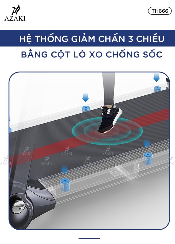 Máy Chạy Bộ Cao Cấp Azaki TH666