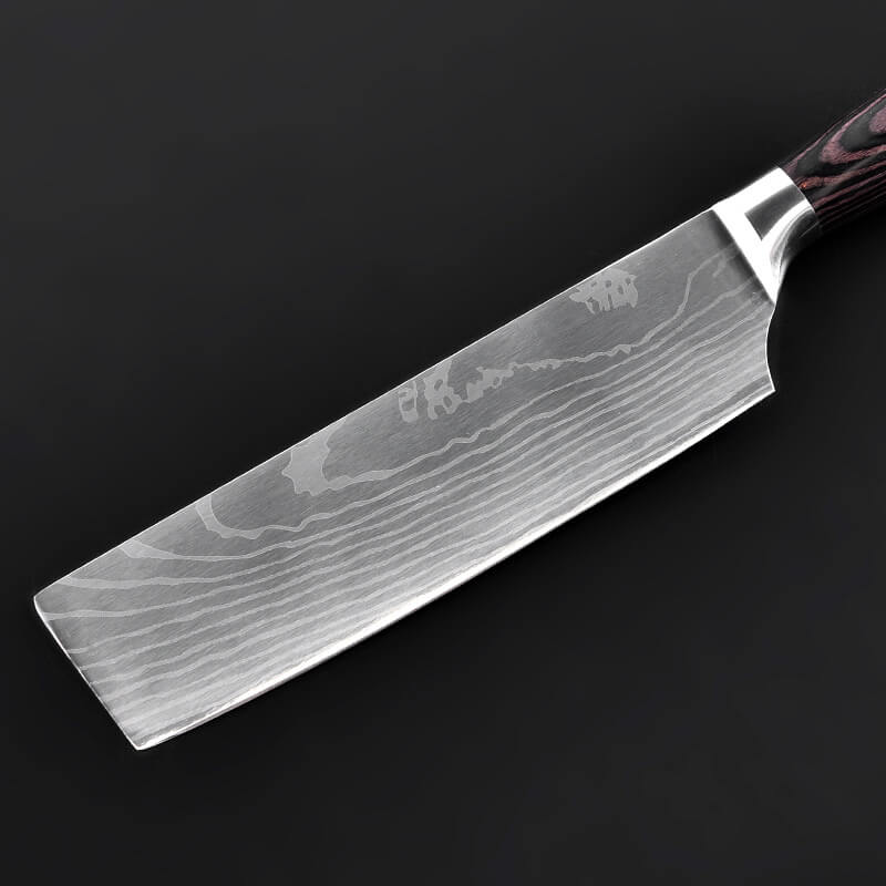 DAO BẾP THÁI LÁT USUBA THÉP DAMASCUS MÃ NDT125