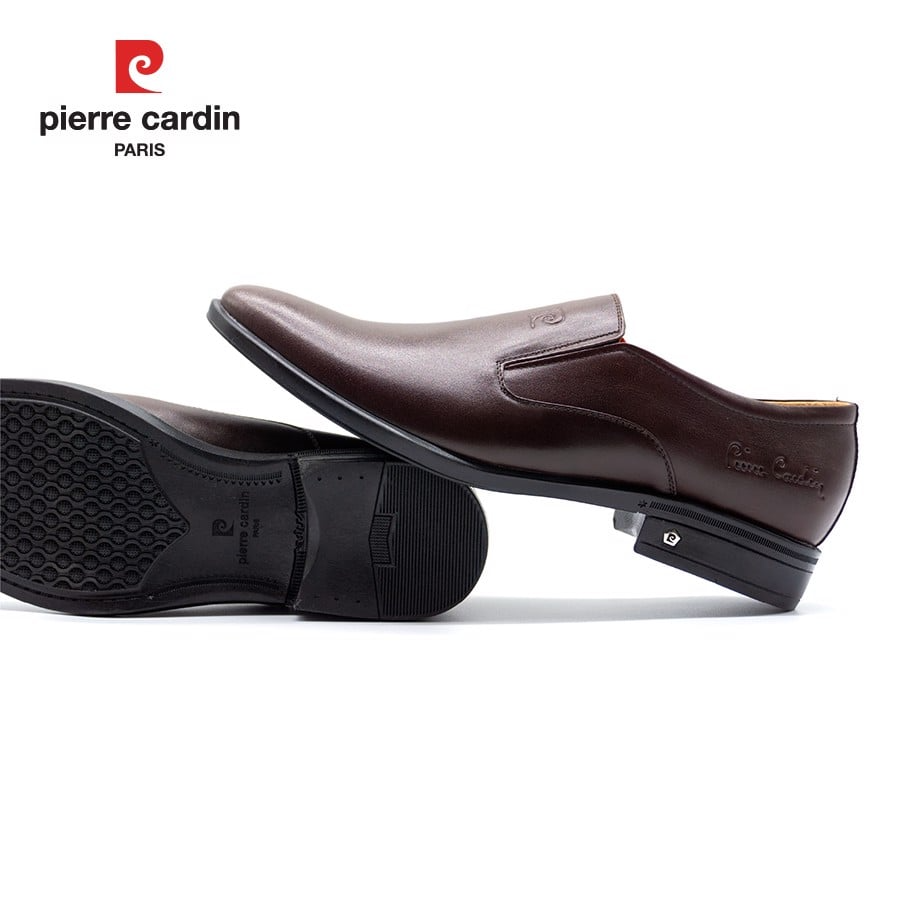 Giày lười da nam Pierre Cardin, chất liệu da bò thật cao cấp, thiết kế đơn giản, logo dập nổi sang trọng - PCMFWLG 712