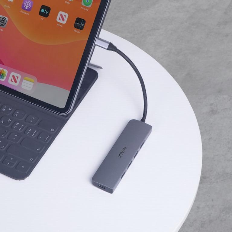 Thiết bị mở rộng USB type-C sang HDMI- iWALK ADH003 All-in-One - Với 1 cổng HDMI 4K, 3 USB-A 3.0, 1 SD, 1 Mirco SD/TF và 1 Type-C PD 3.0 - Dành cho MacBook Pro, iPad Pro, hoặc thiết bị cổng Type-C-Hàng chính hãng
