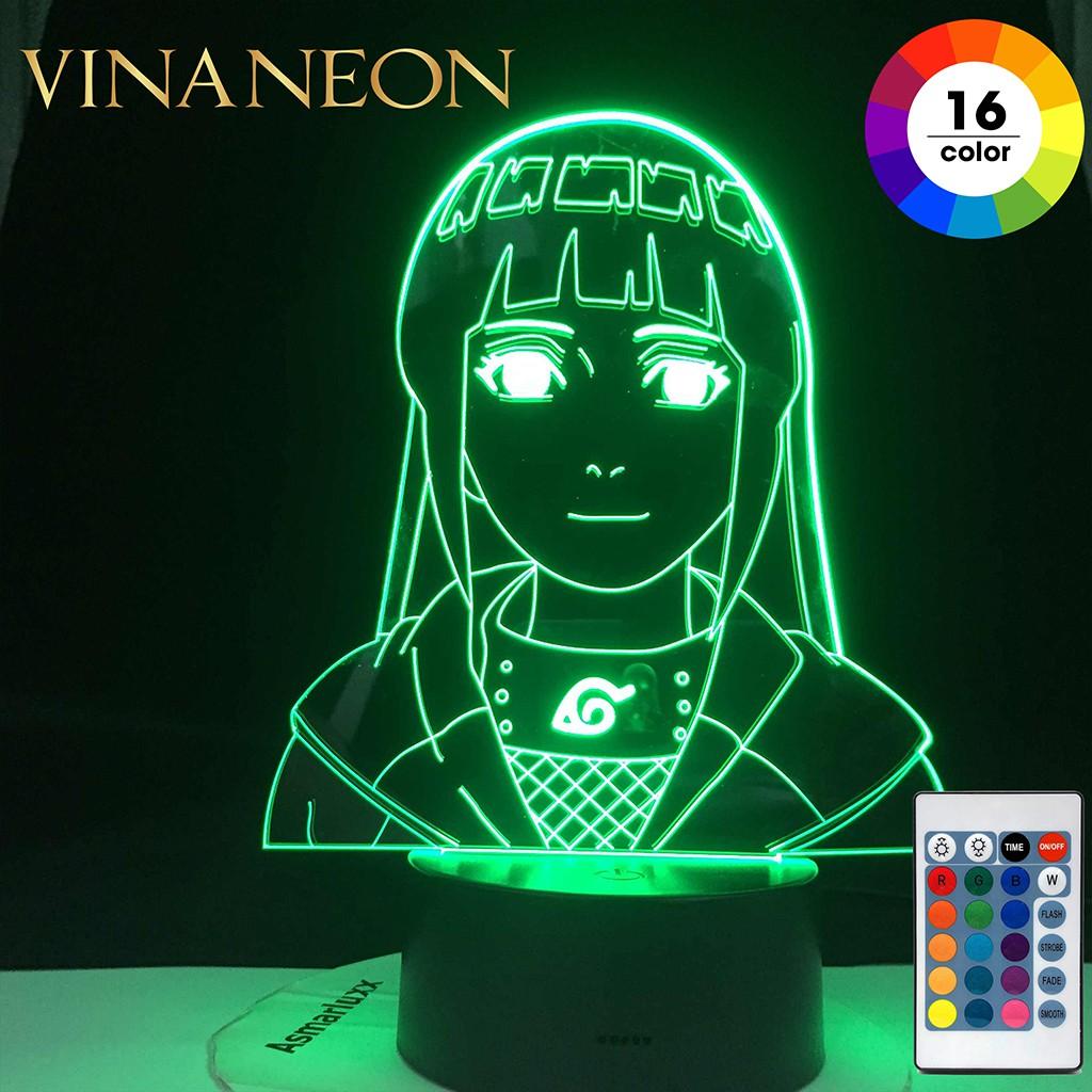 Đèn Led Trang Trí ️ Đèn Trang Trí Bàn Làm Việc Nhân Vật HINATA Đèn Neon Trang Trí 3D Anime NARUTO