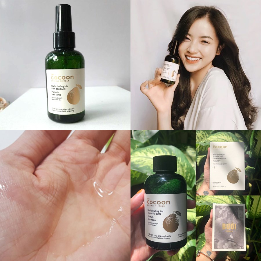 Nước Dưỡng Tóc Giảm Gãy Rụng Và Làm Mềm Tóc Tinh Dầu Bưởi The Cocoon Pomelo Hair Tonic 140ml