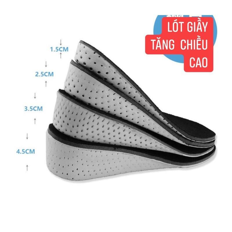 LÓT GIẦY TĂNG CHIỀU CAO MẶT LƯỚI THOÁNG KHÍ HÀNG CAO CẤP