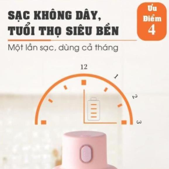 Máy Say Tỏi Ớt, Say Thịt Mini Tích Điện 250Ml  - Loại Tốt