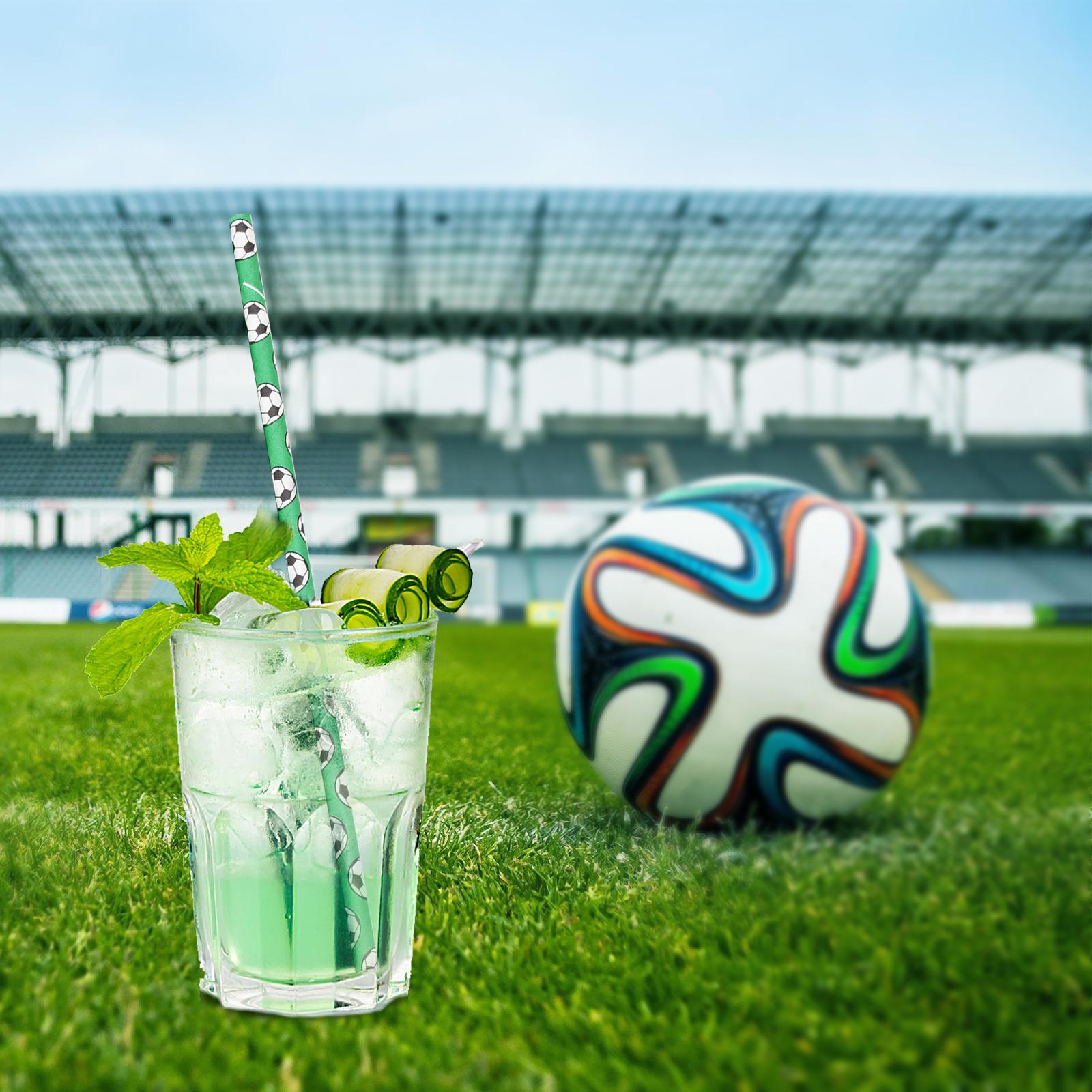 Set 100 Cái Ống Hút Uống Dùng Một Lần Cho Tiệc World Cup Bars Cocktail