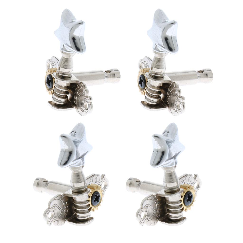 Sunnimix 4X Đàn Guitar Máy Đầu Núm, Chrome Kín Bánh Răng Chỉnh Âm, Dây Đàn Guitar Chỉnh Chốt, liên Kết Bộ Máy Cho Đàn Uk