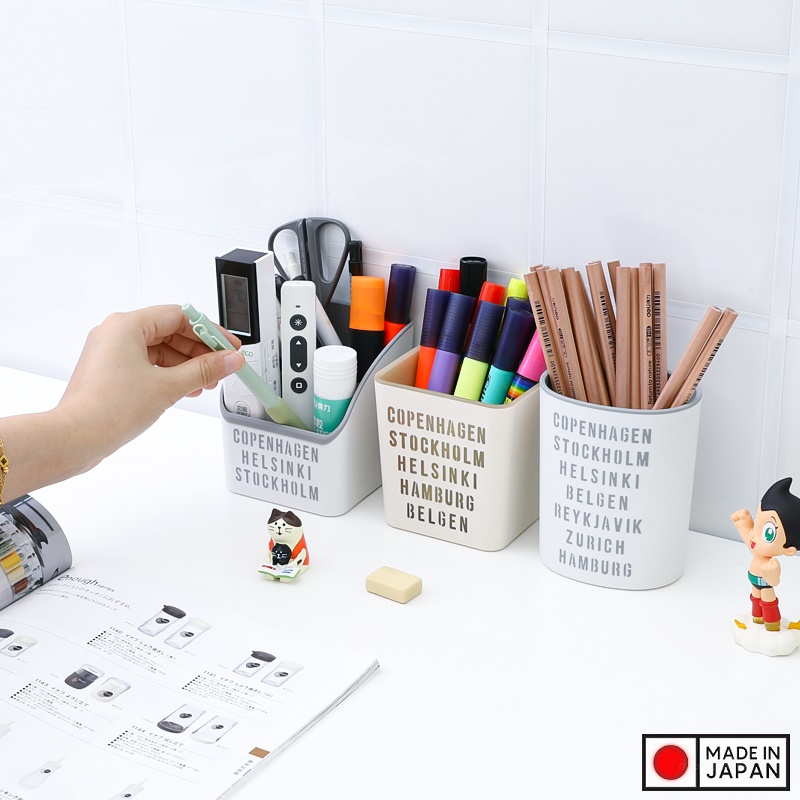 Hộp đựng bút & đồ dùng văn phòng chia ngăn - Hàng Nội Địa Nhật Bản