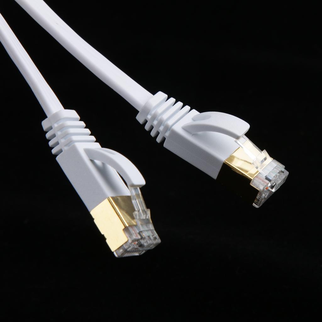 Plated Patch Network 2x Cat7 Ethernet LAN RJ45 Internet Cable Gold