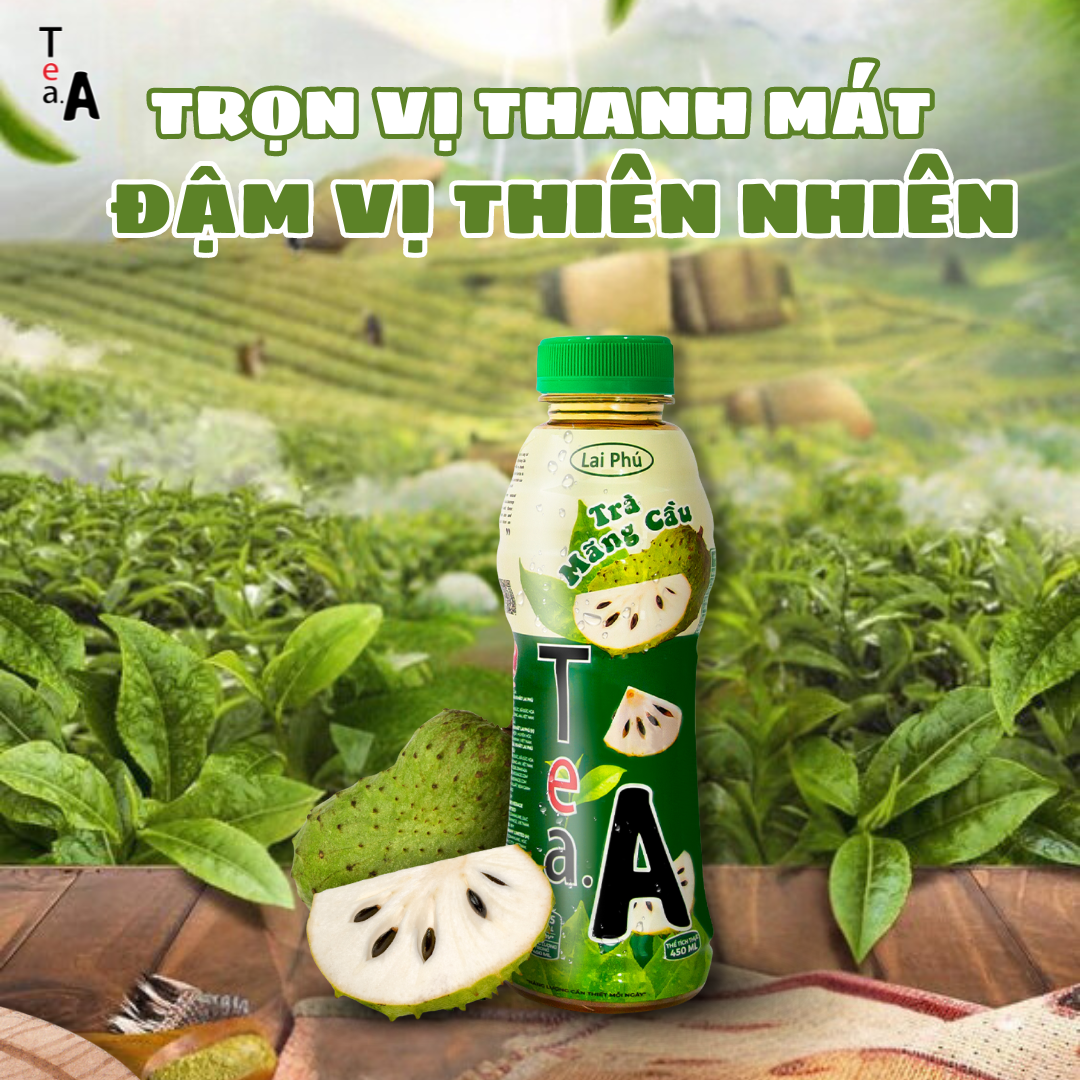 Trà Mãng Cầu Tea.A Chai 450ml - Thùng 24 Chai