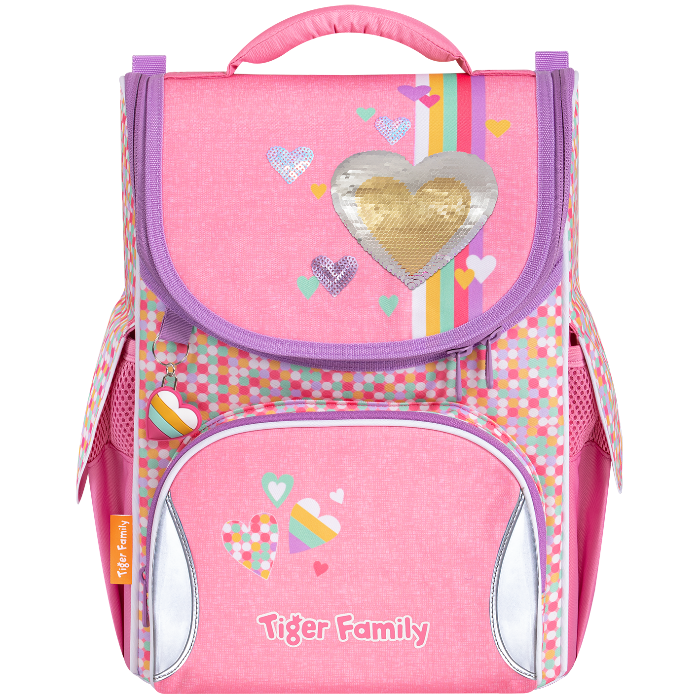 Cặp Chống Gù Nature Quest Schoolbag Pro - Pink Amour - Sequins - Tiger Family TGNQ-041A