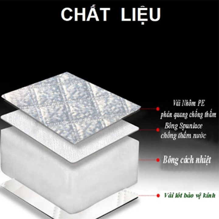 Bạt che nắng kính lái ô tô 4 lớp mẫu mới nhất 2023, che bên hông xe, chụp tai gương phản quang - HÀNG LOẠI 1 CAO CẤP
