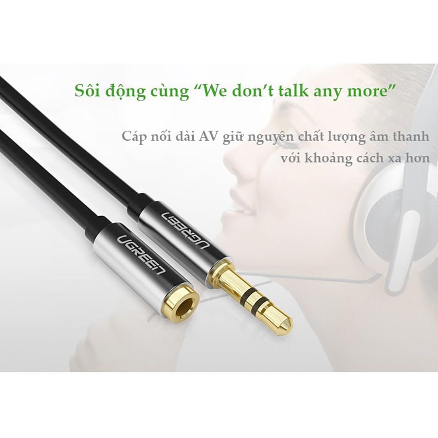 Ugreen 10593 - Cáp Audio 3.5mm nối dài 1,5m chính hãng - Hàng Chính Hãng