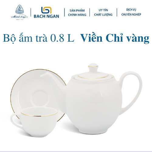 Bộ trà 0.8 L - Camellia - Chỉ Vàng