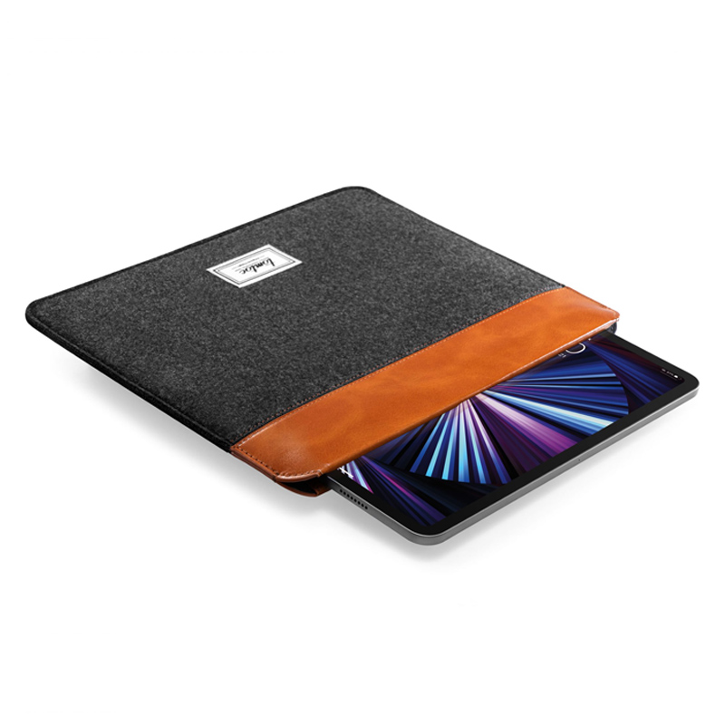 Túi Chống Sốc TOMTOC (USA) Felt Và PU Leather Cho iPad 9.7&quot;-11&quot;/iPad Pro 12.9&quot; - Hàng Chính Hãng