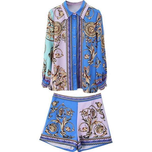 SÉT BỘ LỤA SƠ MI HOA VĂN