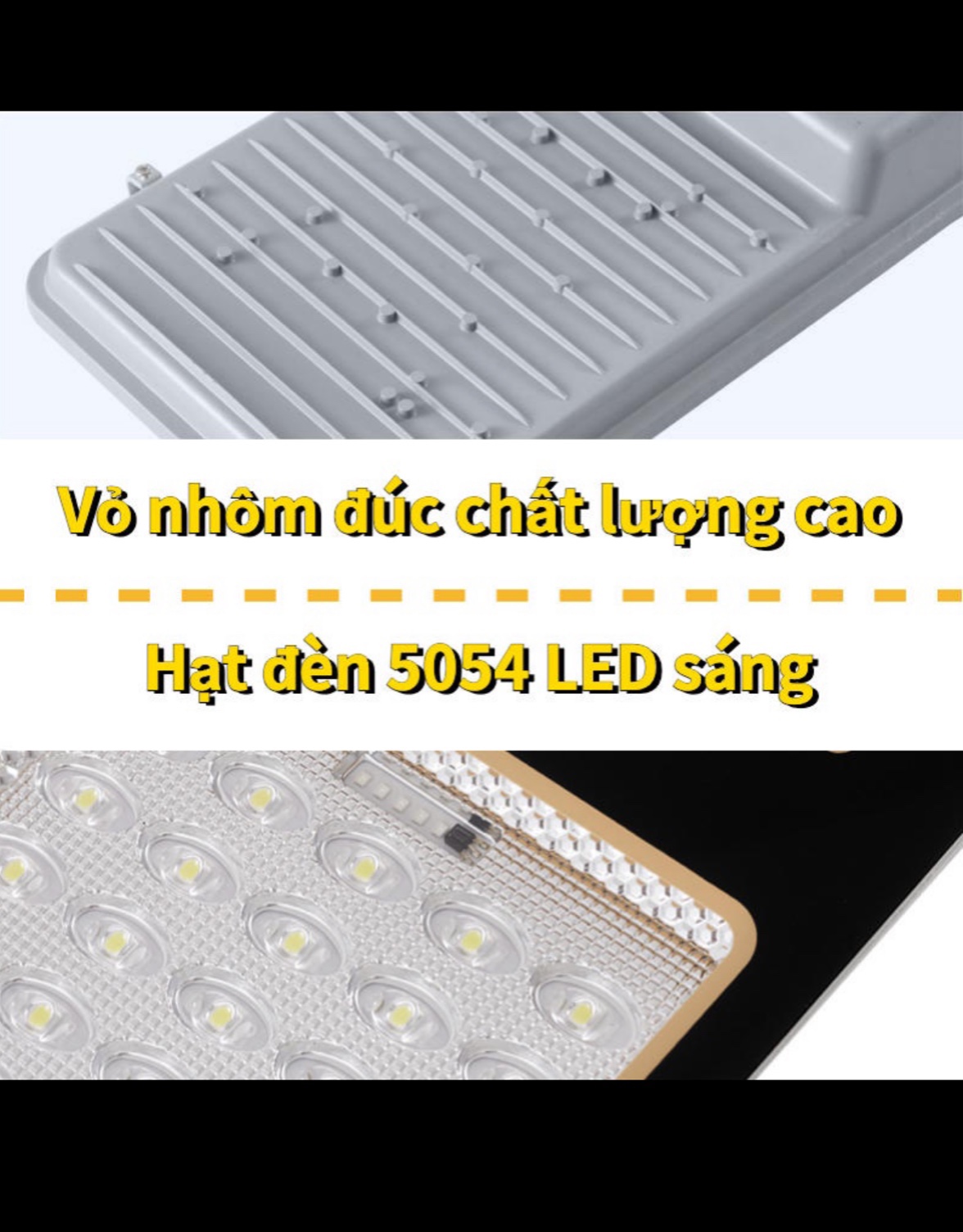 Đèn Năng Lượng Mặt Trời Bàn Chải 400W 500W 600W