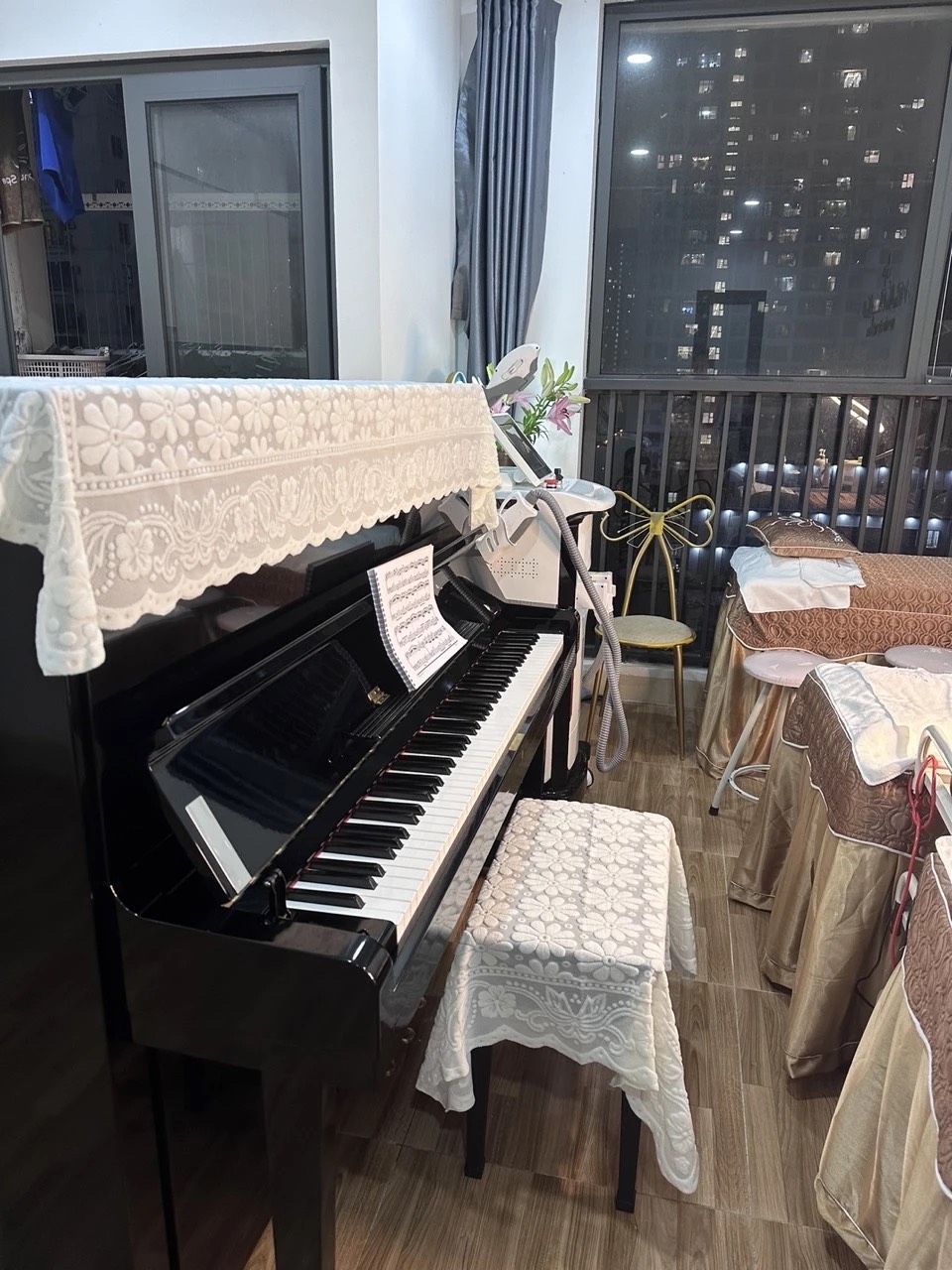 Khăn phủ đàn piano cơ đàn piano điện tử 88 phím phong cách Châu Âu cổ điển sang trọng chống bụi chống xước