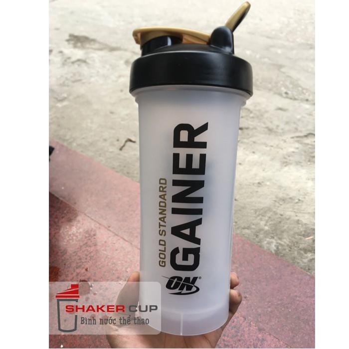 Bình lắc tập gym bình nước thể thao Shake bottle ON Gold Standard chính hãng 1 lít