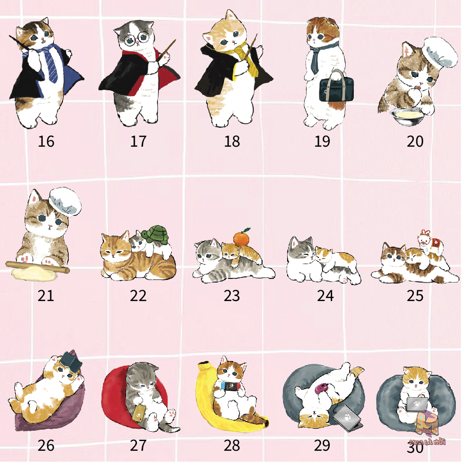 Miếng dán Stickers In Hình Mèo 02