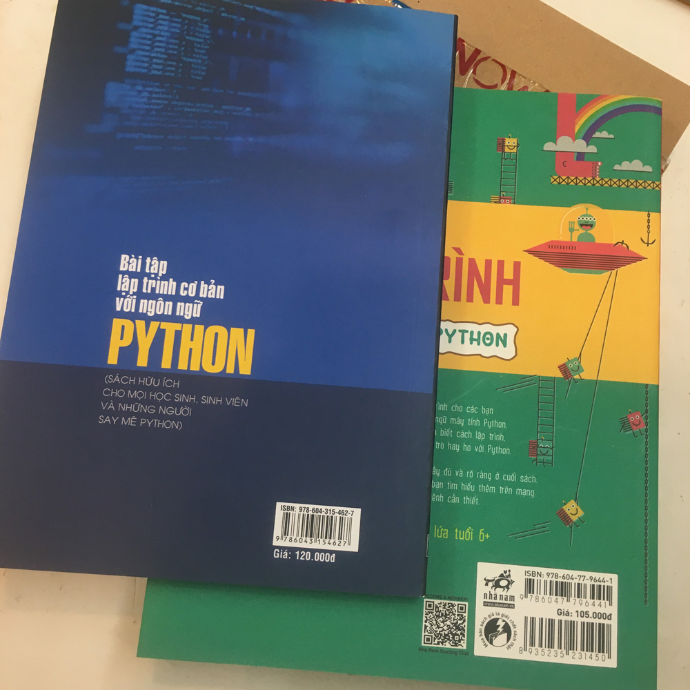 Combo 2 Cuốn Sách Làm Quen Ngôn Ngữ Lập Trình Python: Tớ Học Lập Trình - Làm Quen Với Python + Bài Tập Lập Trình Cơ Bản Với Ngôn Ngữ Python