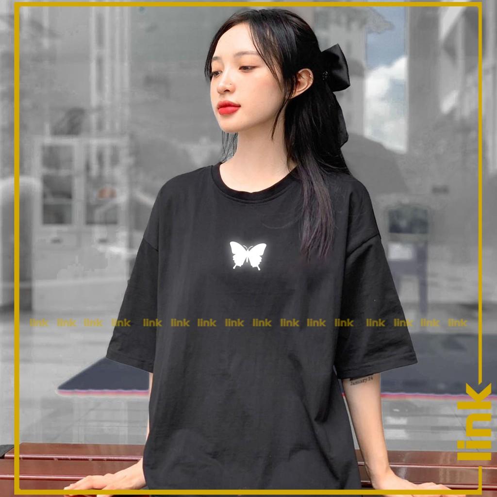 Áo BƯỚM xinh phản quang trước ngực tay lỡ Unisex