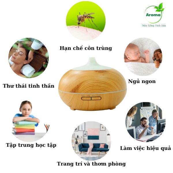 Máy xông tinh dầu bí ngô 550ml: phun sương khuếch tán, tỏa hương, tạo ẩm cho phòng ngủ, lọc không khí điều khiển tự động