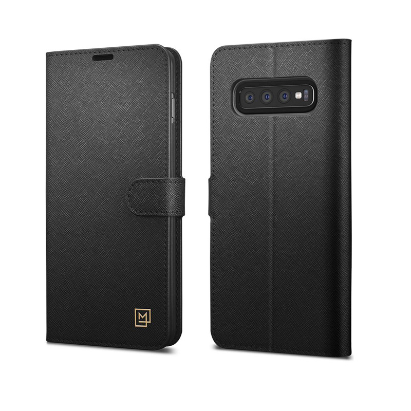 Bao da Samsung Galaxy S10 SPIGEN La Manon Wallet - Black - Hàng Chính Hãng