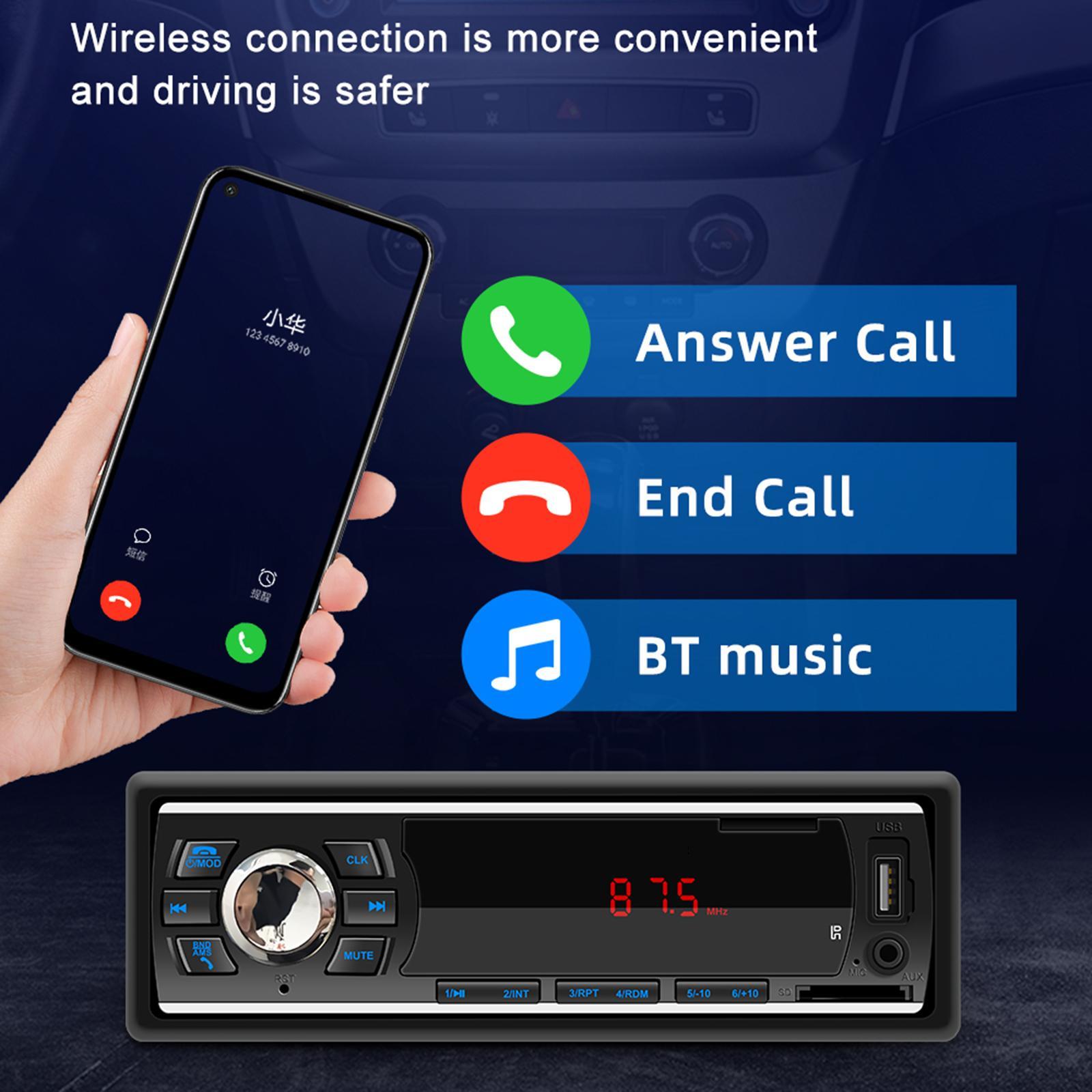 Car MP3 Player Multimedia High Performance Bluetooth Stereo Receiver