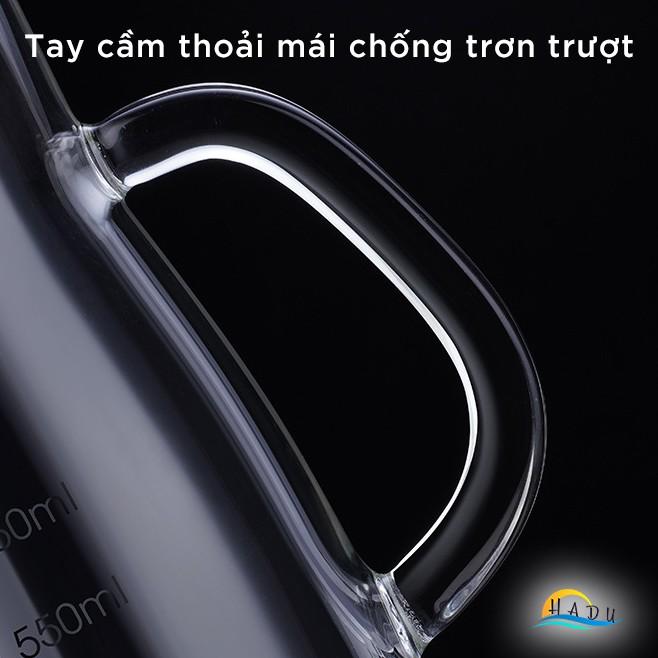 Chai Bình Lọ Đựng Dầu Ăn Nước Mắm Thủy Tinh Thông Minh Cao Cấp 800ml Nắp Inox 304 Đạt Chất Lượng Đức HADU