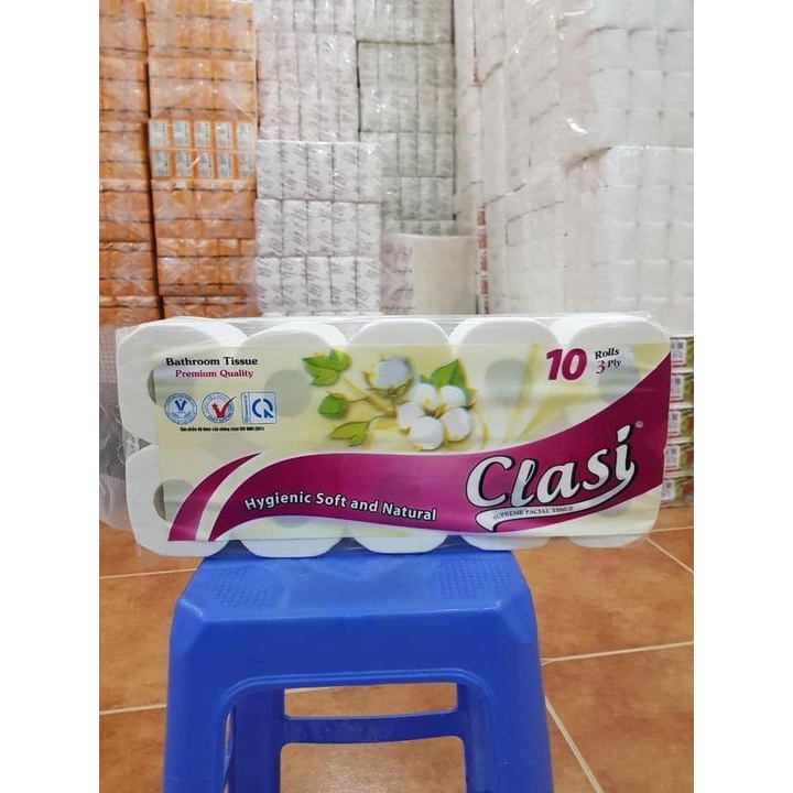 Giấy Vệ Sinh Clasi Hoa Hồng MyLan , Giấy Vệ Sinh MyLan