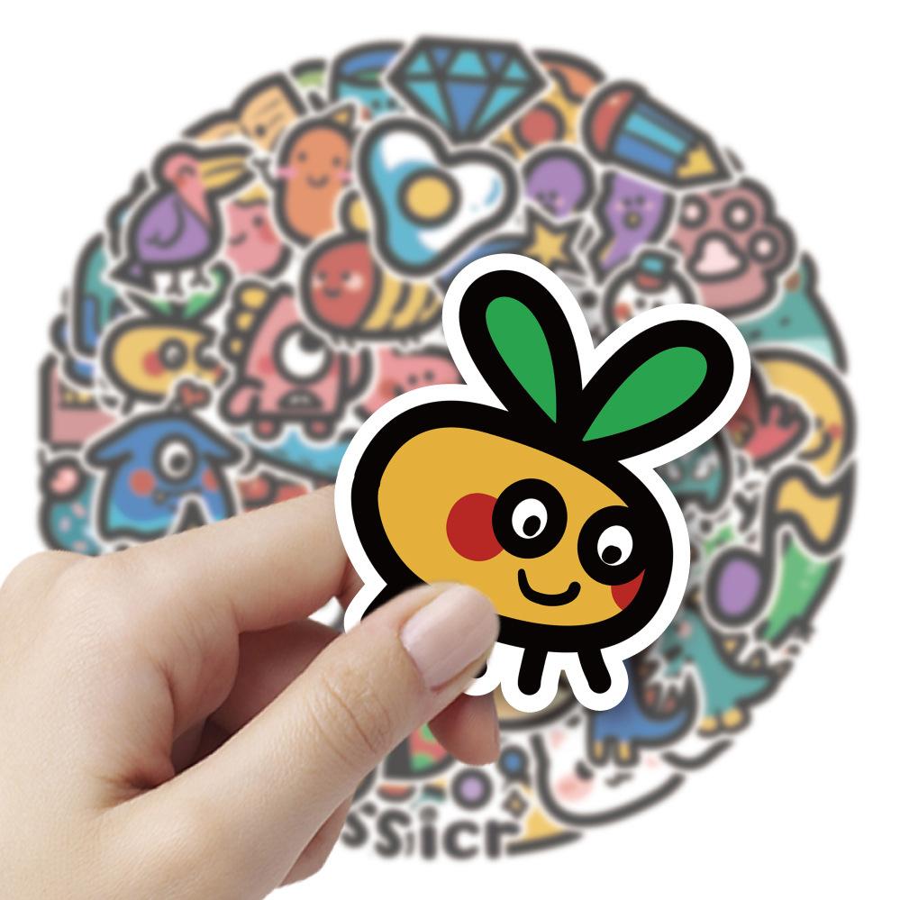 Sticker HOẠT HÌNH NGỘ NGHĨNH cute trang trí mũ bảo hiểm,guitar,ukulele,điện thoại,sổ tay,laptop