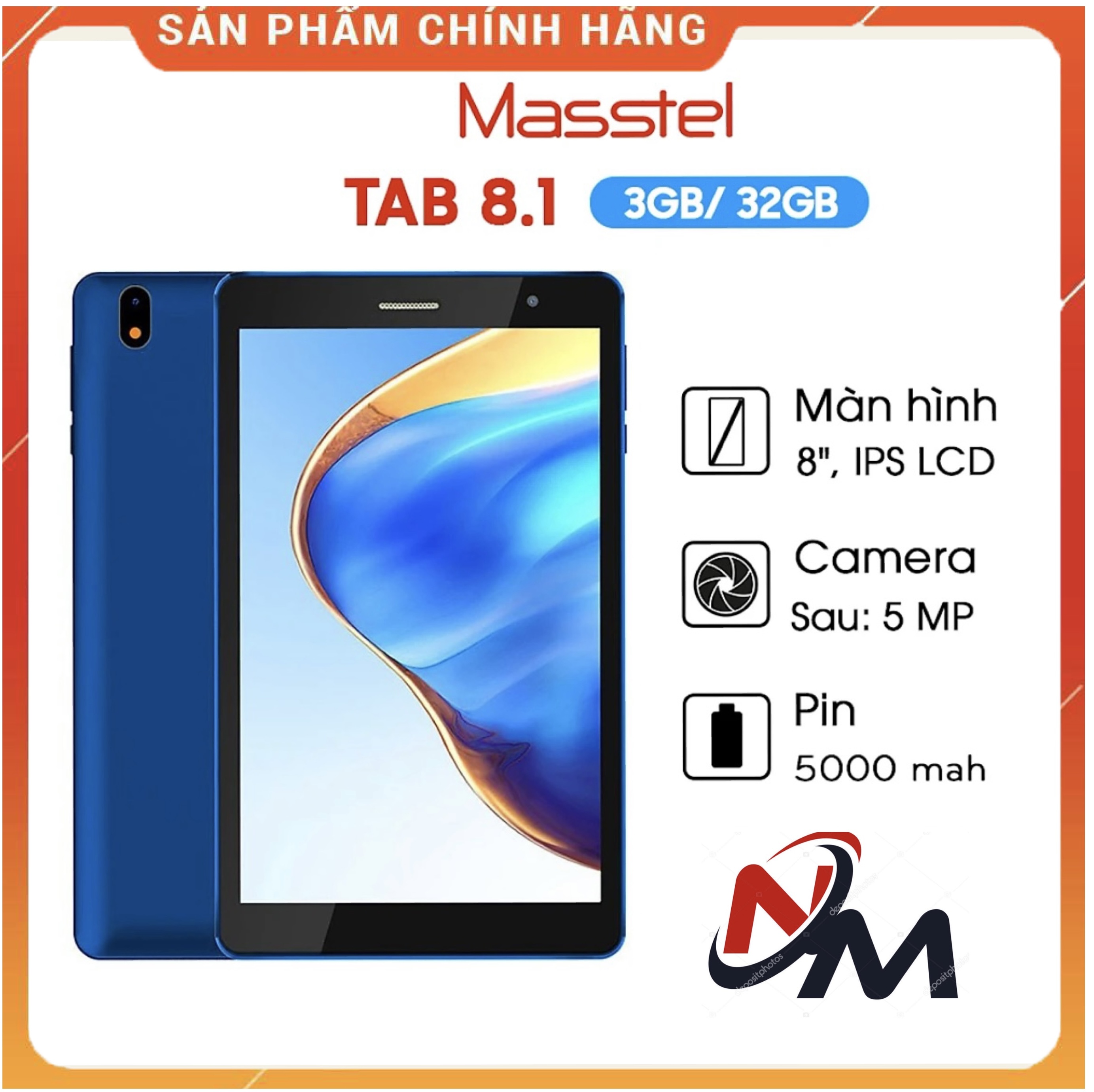 Máy tính bảng Masstel Tab 8.1 - Hàng chính hãng, Nguyên Seal, Full Box