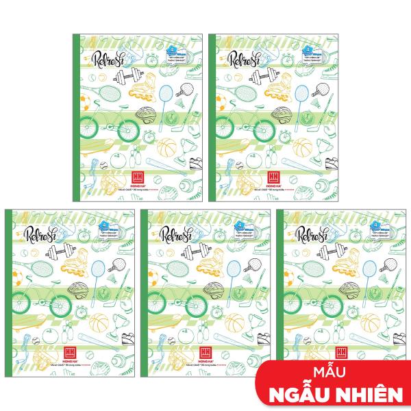 Combo 5 Vở 4 Ly Ngang 96 Trang 100gsm Class Refesh - Hồng Hà 0445 (Mẫu Màu Giao Ngẫu Nhiên)