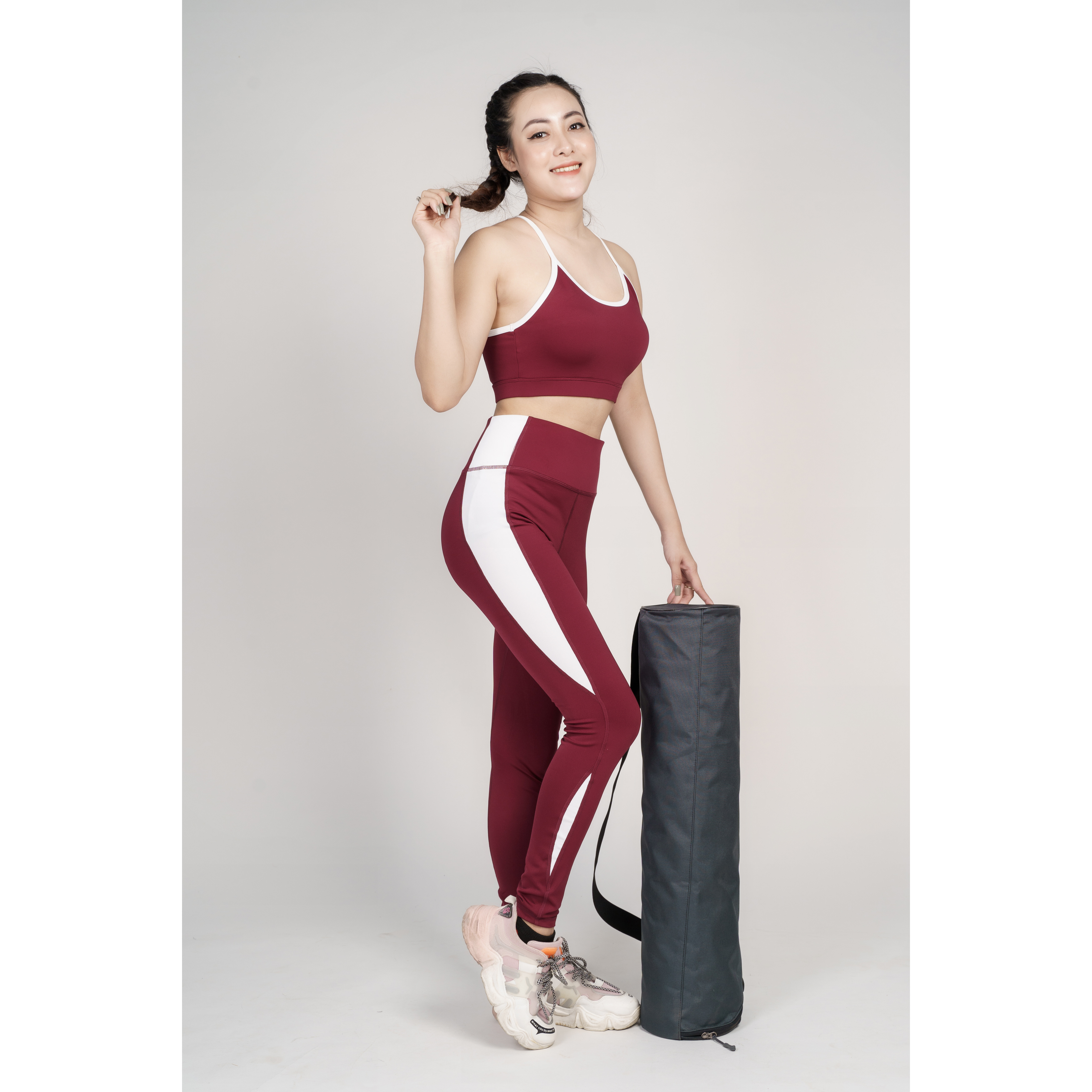 Bộ quần áo thể thao chéo lưng tập Gym, Yoga, Aerobic S40039 (CAO CẤP