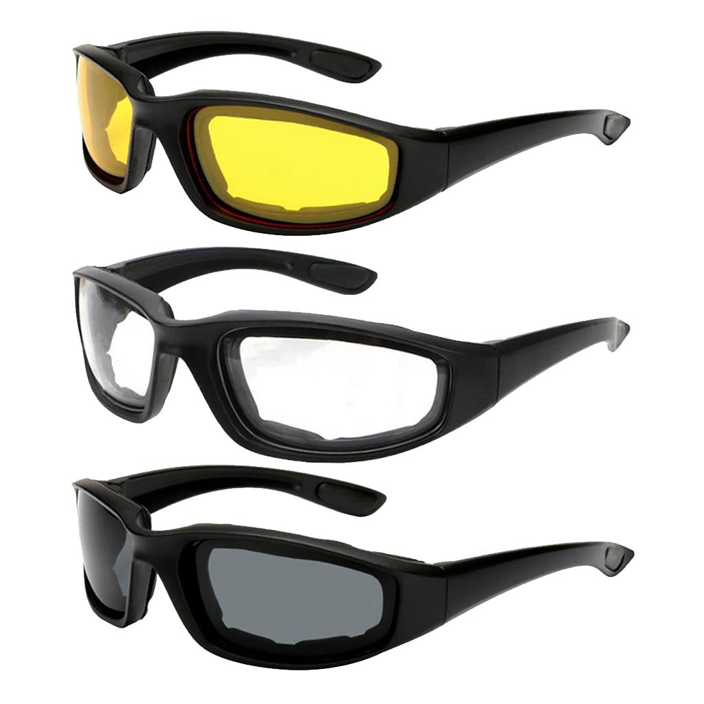 1 Pair Motorcycle Riding Glasses Padding Goggles UV Protection Dustproof Windproof Motorcycle for Outdoor Sports