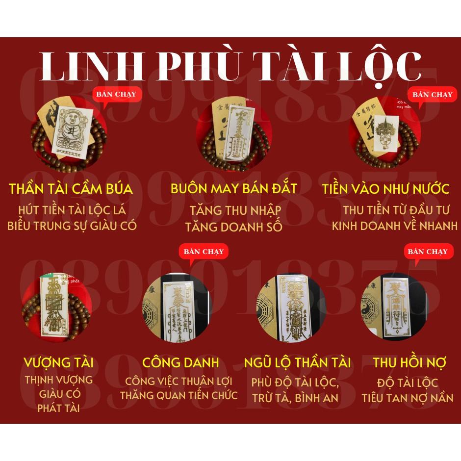 Linh phù TÀI LỘC CHIÊU TÀI ĐÓN LỘC LÁ VÀO NHÀ NHIỀU MẪU